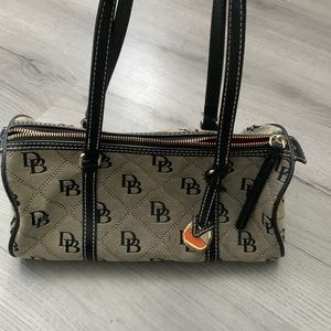 Dooney & Bourke Tan & Black Barrel Bag